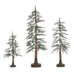 SNOWY LODGE PINES SET OF 3