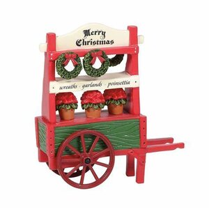 CHRISTMAS POINSETTIA CART