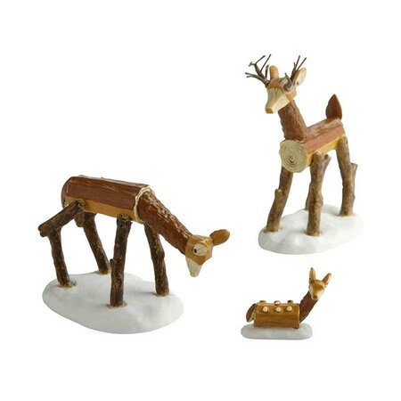 WOODEN DEER FAMILY